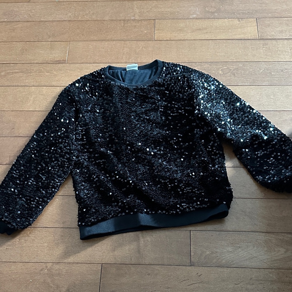 Zara Black Sequin Kids Sweater